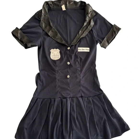 🛍️SALE🛍️ Women's Medium Sexy Halloween Police Officer Rita Dem Rights Costume - Picture 3 of 11